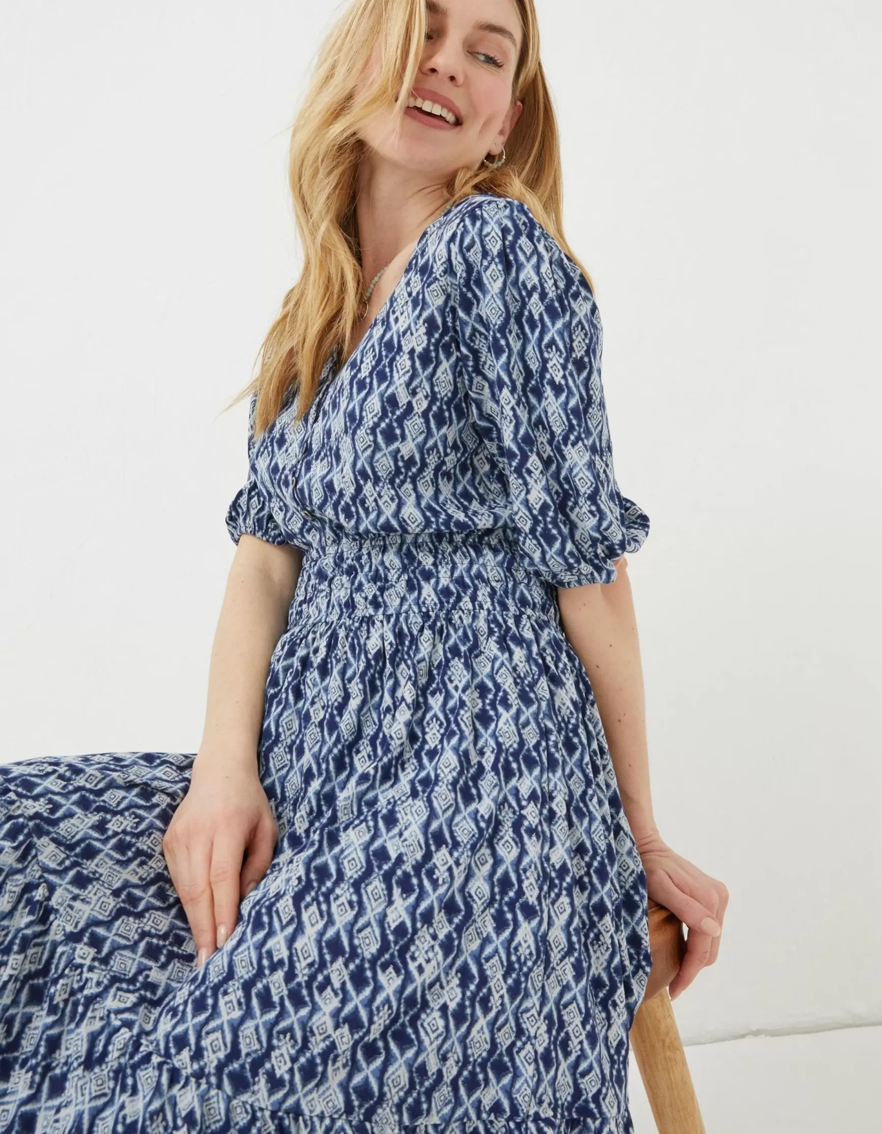 FatFace Lottie Geo Jersey Dress|Women Dresses
