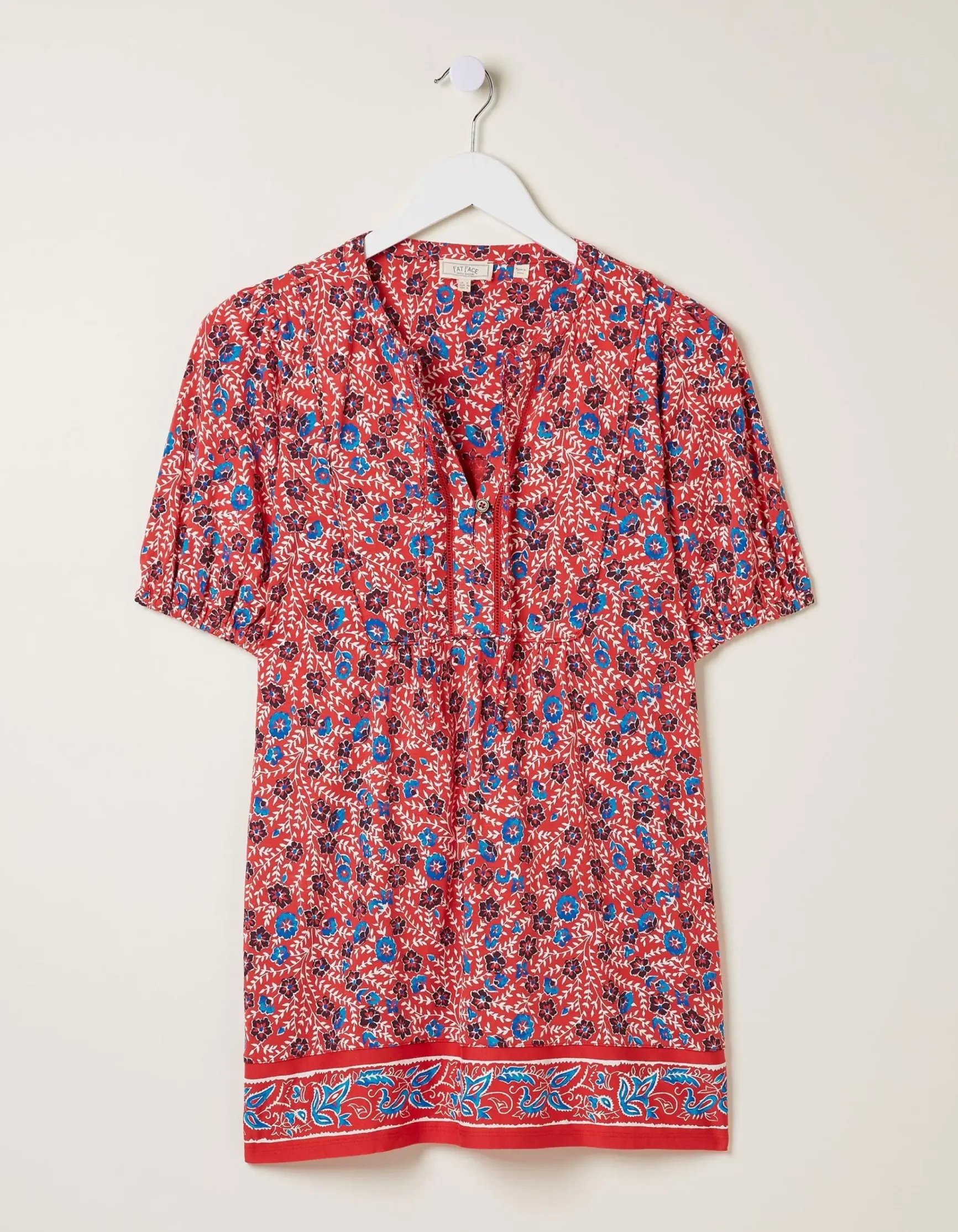 FatFace Lou Woodblock Meadow Tunic Top|Women Tops & T-Shirts