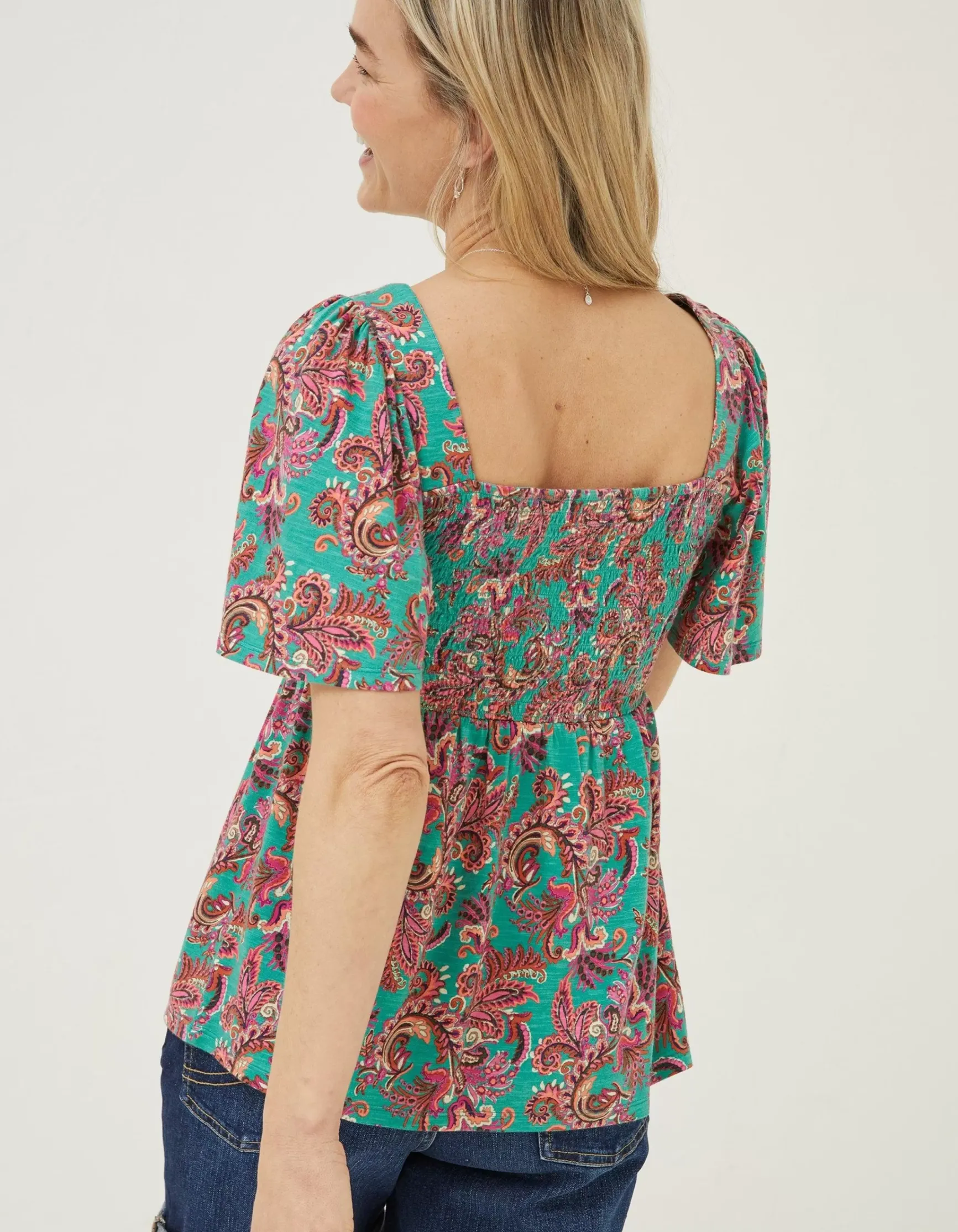 FatFace Lucia Festival Floral Top|Women Tops & T-Shirts