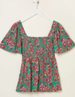 FatFace Lucia Festival Floral Top|Women Tops & T-Shirts