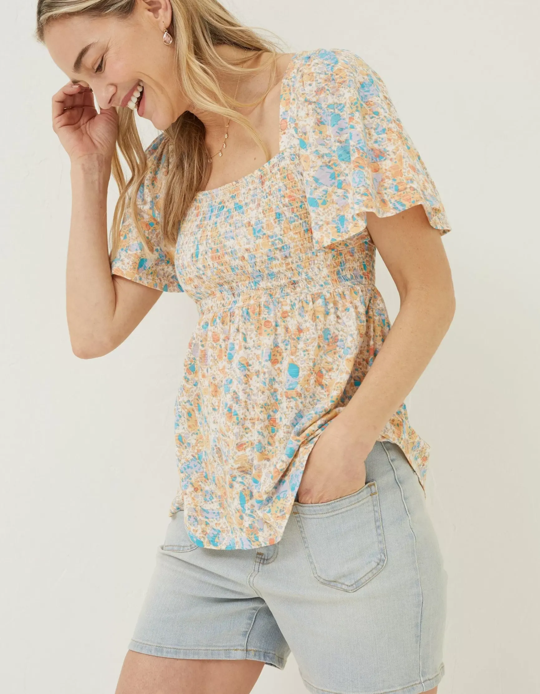 FatFace Lucia Mineral Top|Women Tops & T-Shirts