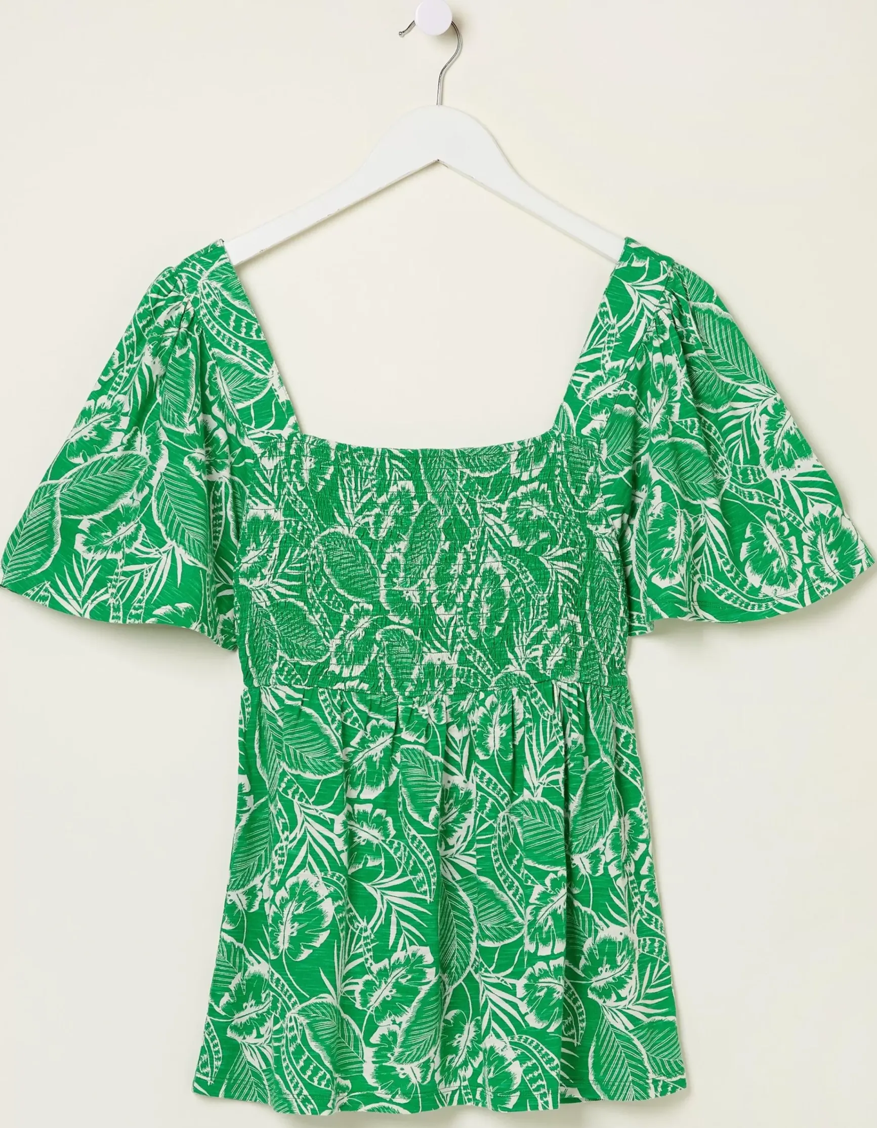 FatFace Lucia Tropical Leaf Top|Women Tops & T-Shirts