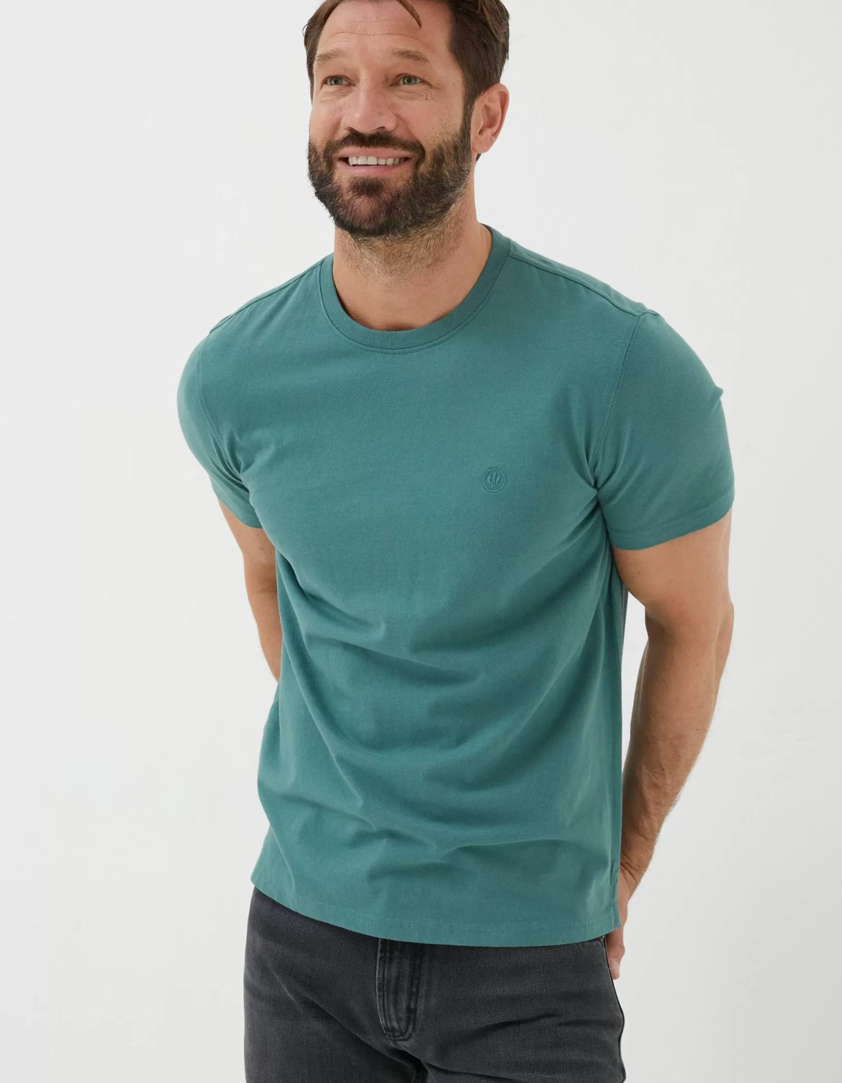 FatFace Lulworth Organic Cotton Crew T-Shirt|Men T-Shirts
