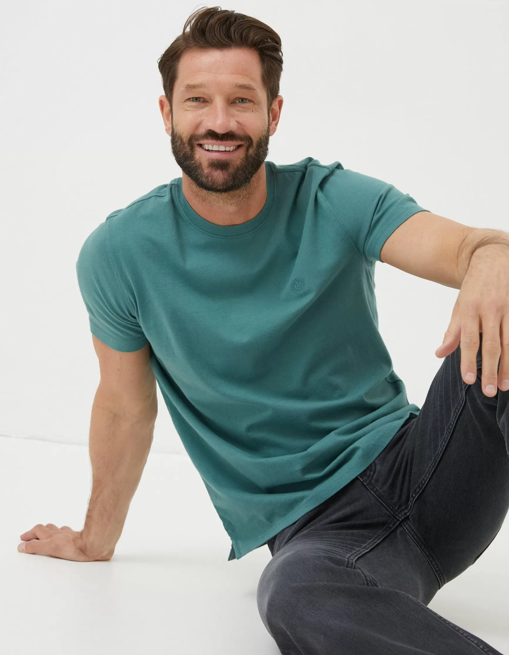 FatFace Lulworth Organic Cotton Crew T-Shirt|Men T-Shirts