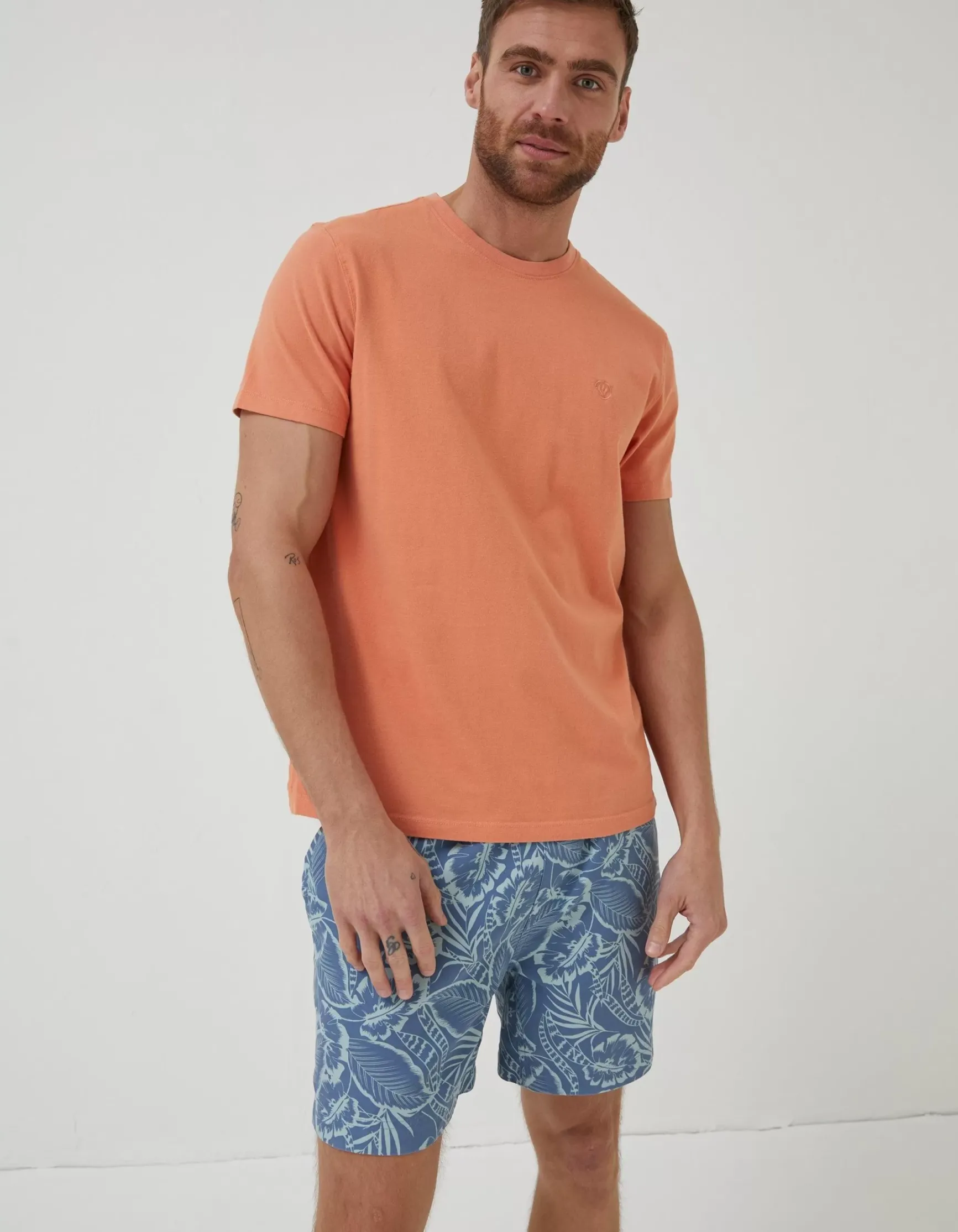 FatFace Lulworth Organic Cotton Crew T-Shirt|Men T-Shirts