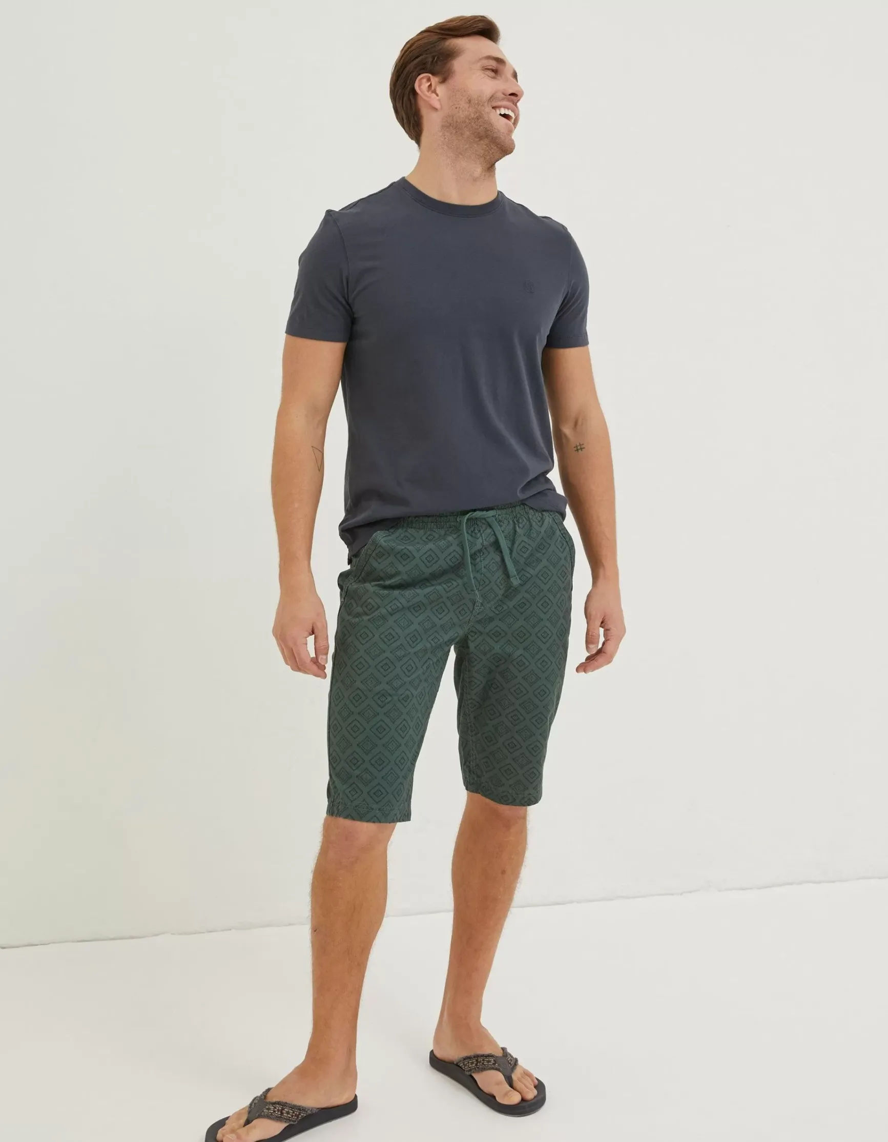 FatFace Lulworth Organic Cotton Crew T-Shirt|Men T-Shirts