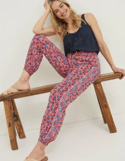 FatFace Lyme Woodblock Cuffed Trousers|Women Trousers & Leggings