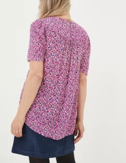 FatFace Lyndy Textured Animal Blouse|Women Shirts & Blouses