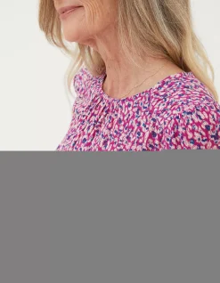 FatFace Lyndy Textured Animal Blouse|Women Shirts & Blouses