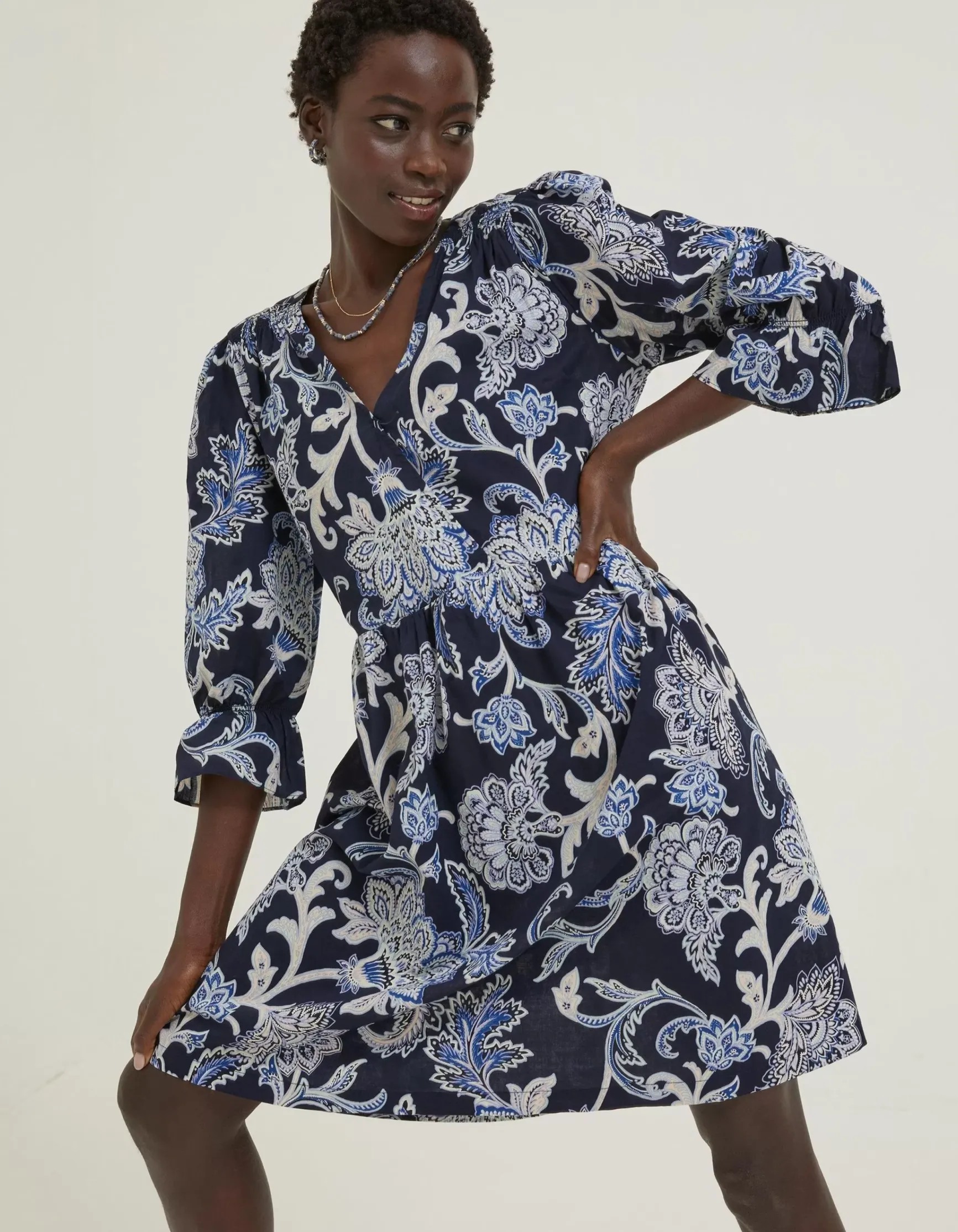FatFace Maddox Palace Floral Print Wrap Dress|Women Dresses
