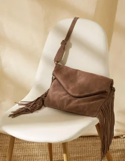 FatFace Maelie Tassel Suede Crossbody Bag|Women View All