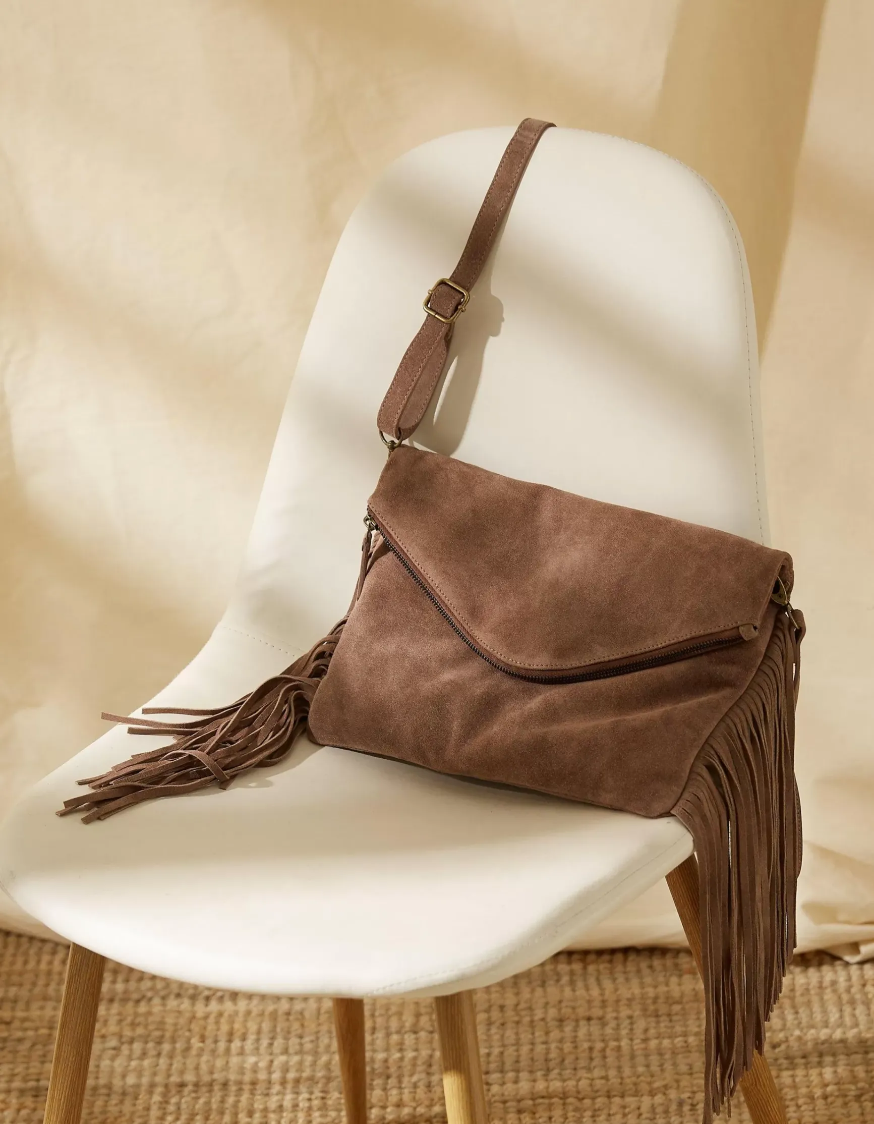 FatFace Maelie Tassel Suede Crossbody Bag|Women View All
