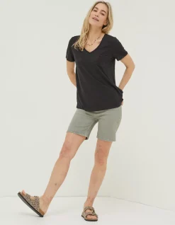 FatFace Maggie Linen T Shirt|Women Tops & T-Shirts