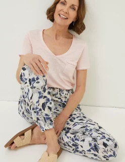 FatFace Maggie Linen T Shirt|Women Tops & T-Shirts