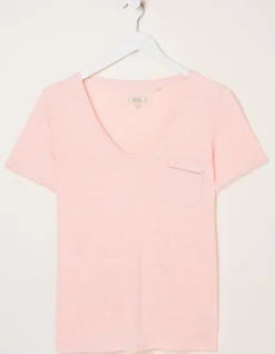 FatFace Maggie Linen T Shirt|Women Tops & T-Shirts