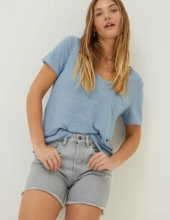 FatFace Maggie Linen T Shirt|Women Tops & T-Shirts