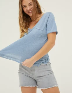 FatFace Maggie Linen T Shirt|Women Tops & T-Shirts