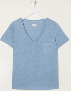 FatFace Maggie Linen T Shirt|Women Tops & T-Shirts