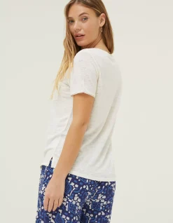 FatFace Maggie Linen T Shirt|Women Tops & T-Shirts