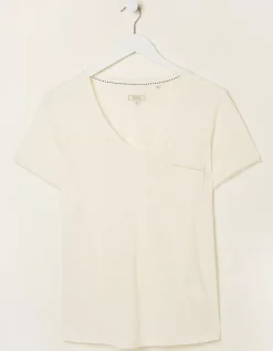 FatFace Maggie Linen T Shirt|Women Tops & T-Shirts