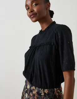 FatFace Maggie Metallic Blouse|Women Shirts & Blouses