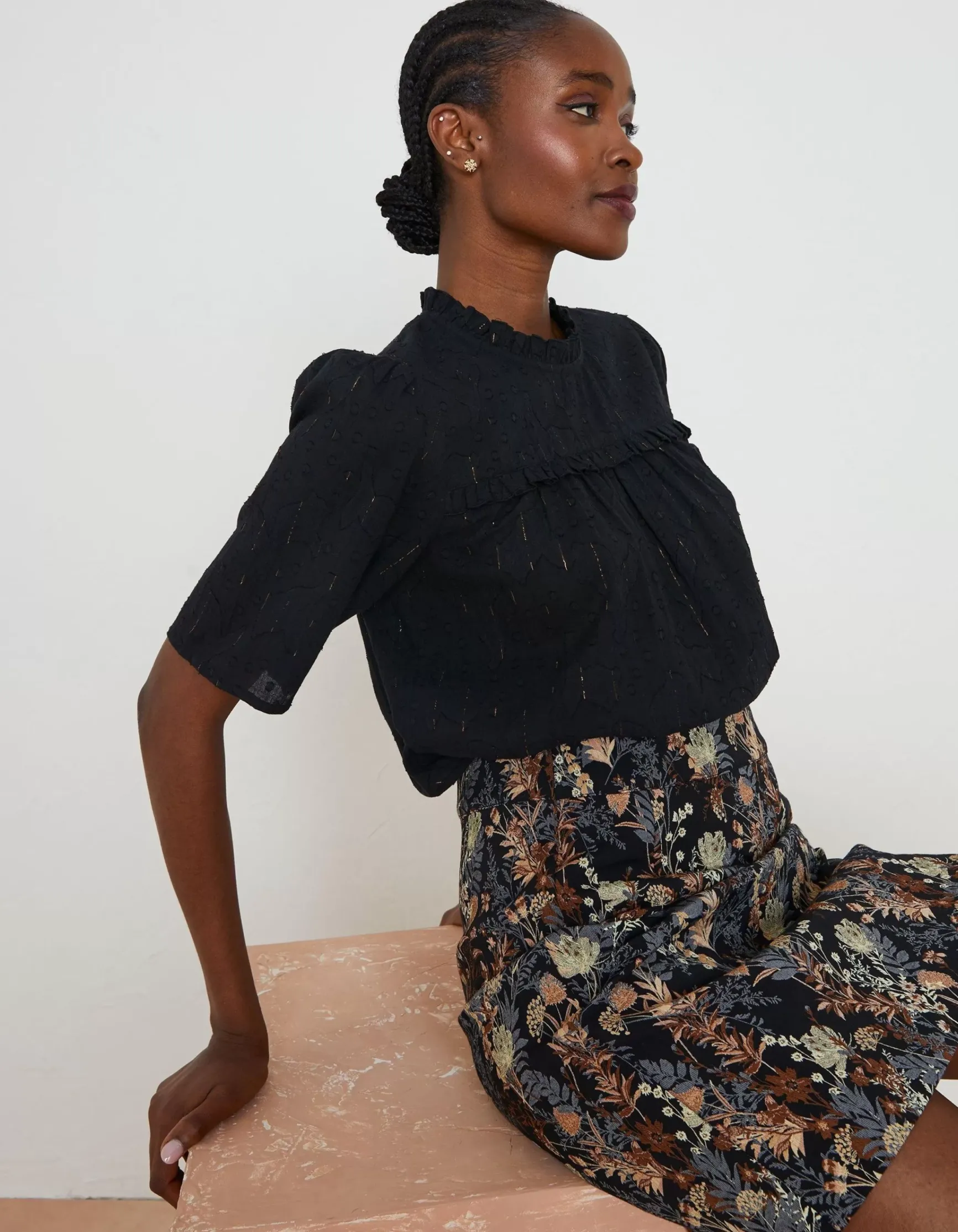 FatFace Maggie Metallic Blouse|Women Shirts & Blouses