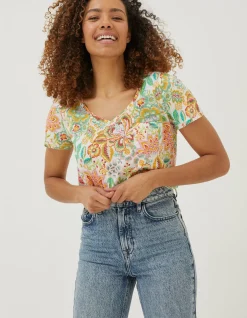 FatFace Maggie Paradise Floral T-Shirt|Women Tops & T-Shirts