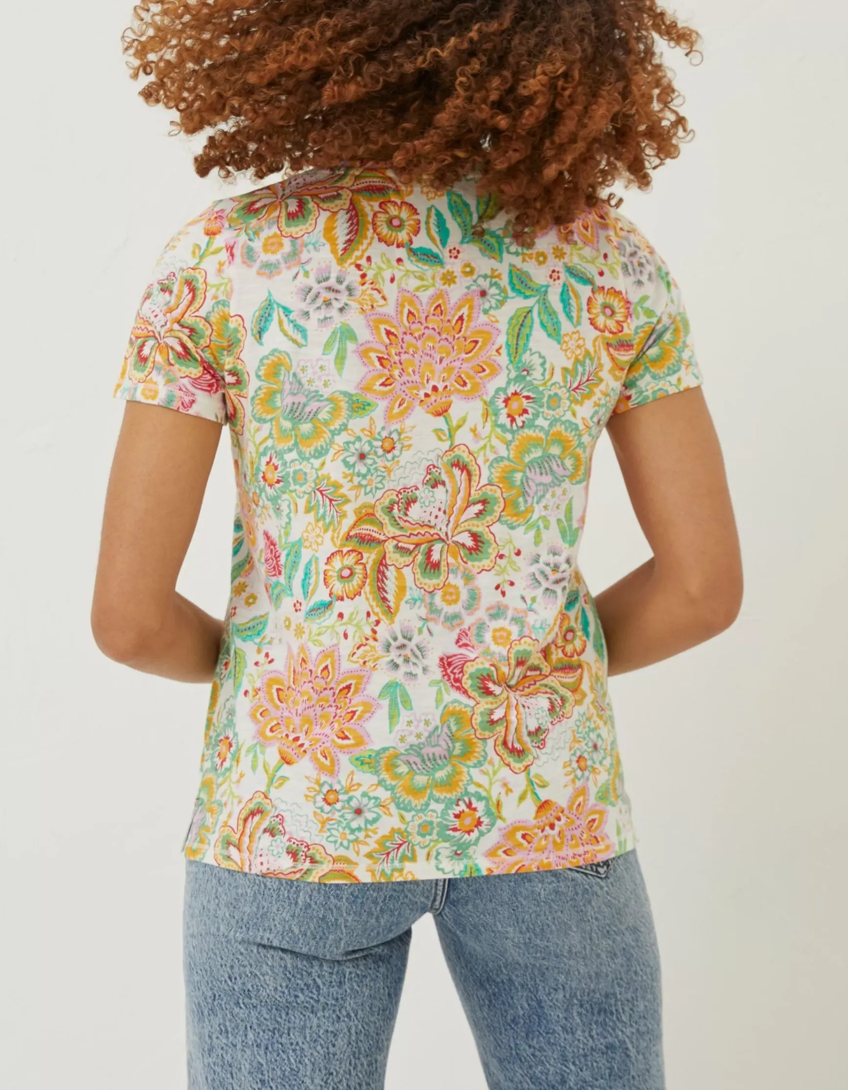 FatFace Maggie Paradise Floral T-Shirt|Women Tops & T-Shirts