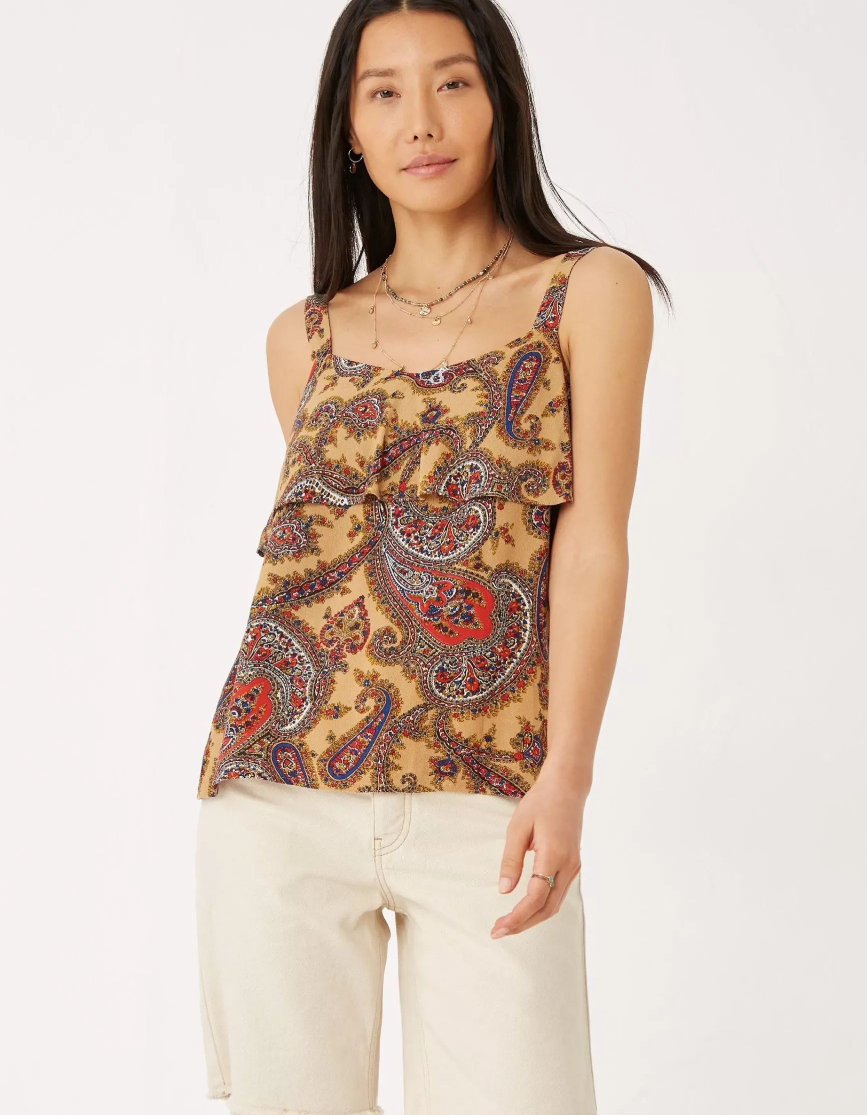 FatFace Maisie Paisley Cami|Women Tops & T-Shirts
