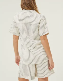 FatFace Mali Linen Blend Stripe Shirt|Women Shirts & Blouses
