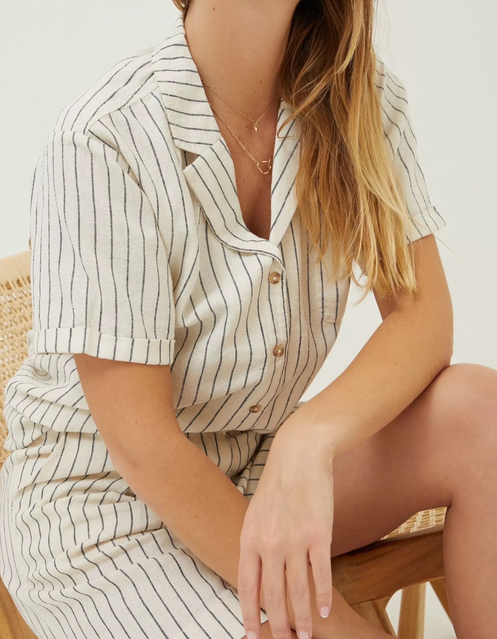 FatFace Mali Linen Blend Stripe Shirt|Women Shirts & Blouses