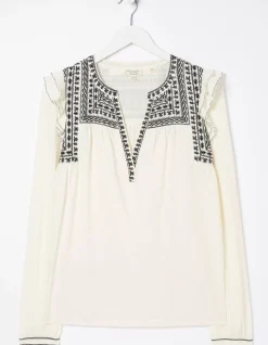 FatFace Martha Embroidered Top|Women Tops & T-Shirts
