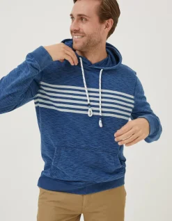 FatFace Mcs Indigo Stripe Hoodie|Men Sweatshirts & Hoodies