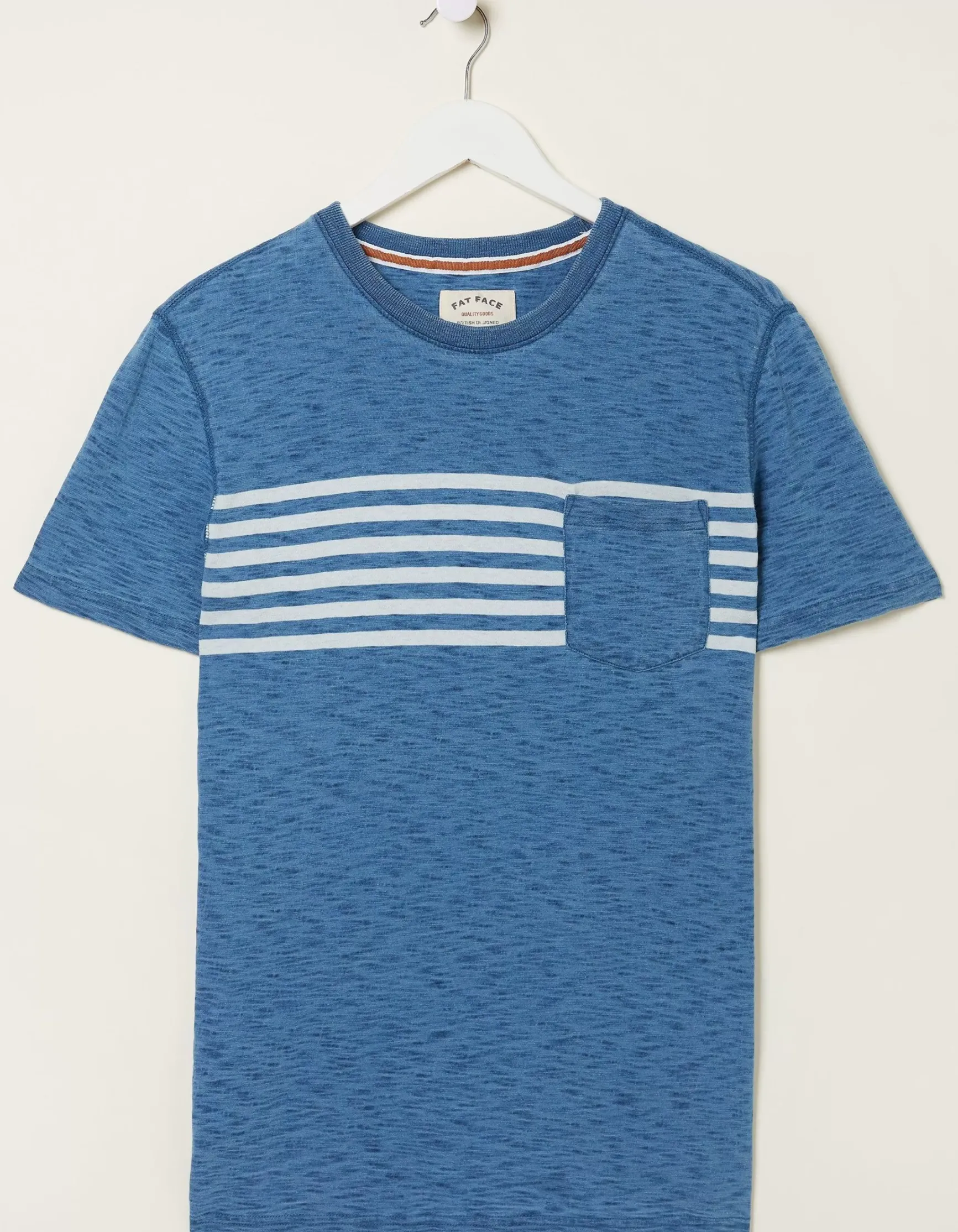 FatFace Mcs Indigo Stripe T-Shirt|Men T-Shirts