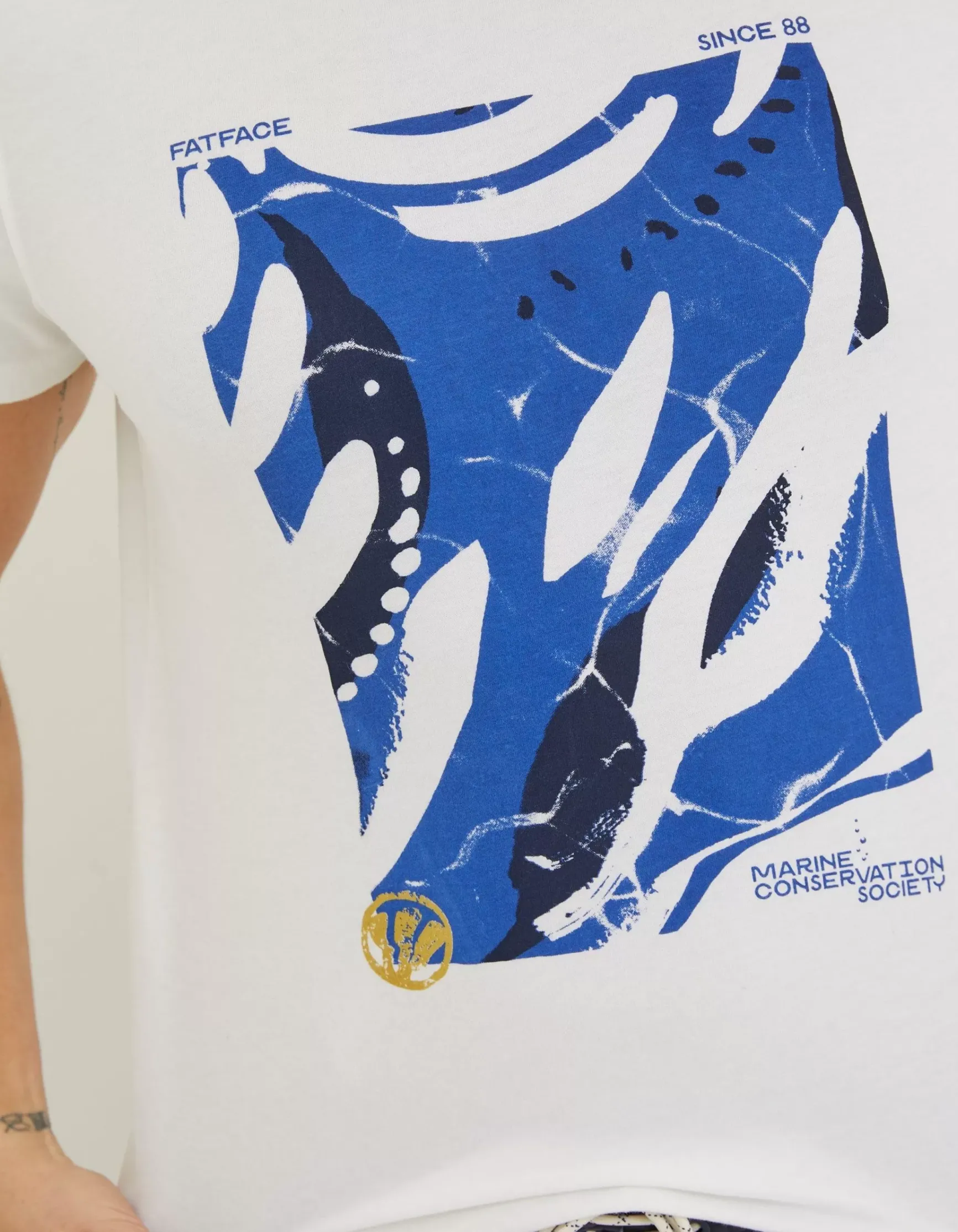 FatFace Mcs Organic Abstract T-Shirt|Men T-Shirts