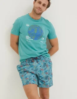 FatFace Mcs Organic One Ocean T-Shirt|Men T-Shirts