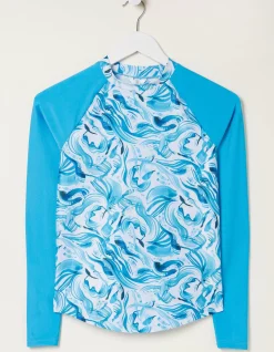 FatFace Mcs Wave Rash Vest|Women Beachwear & Swimwear