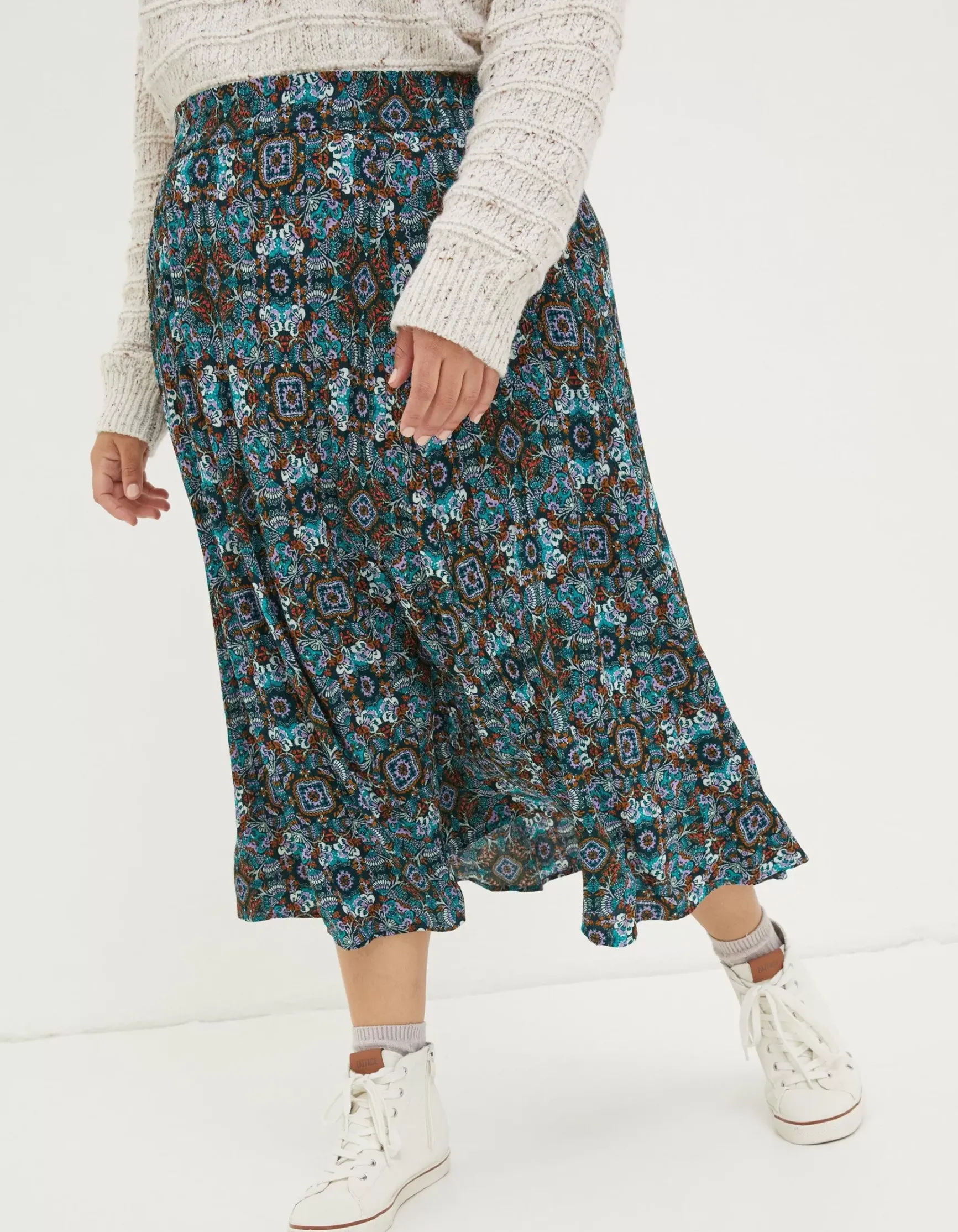 FatFace Millie Mirrored Midi Skirt|Women Skirts
