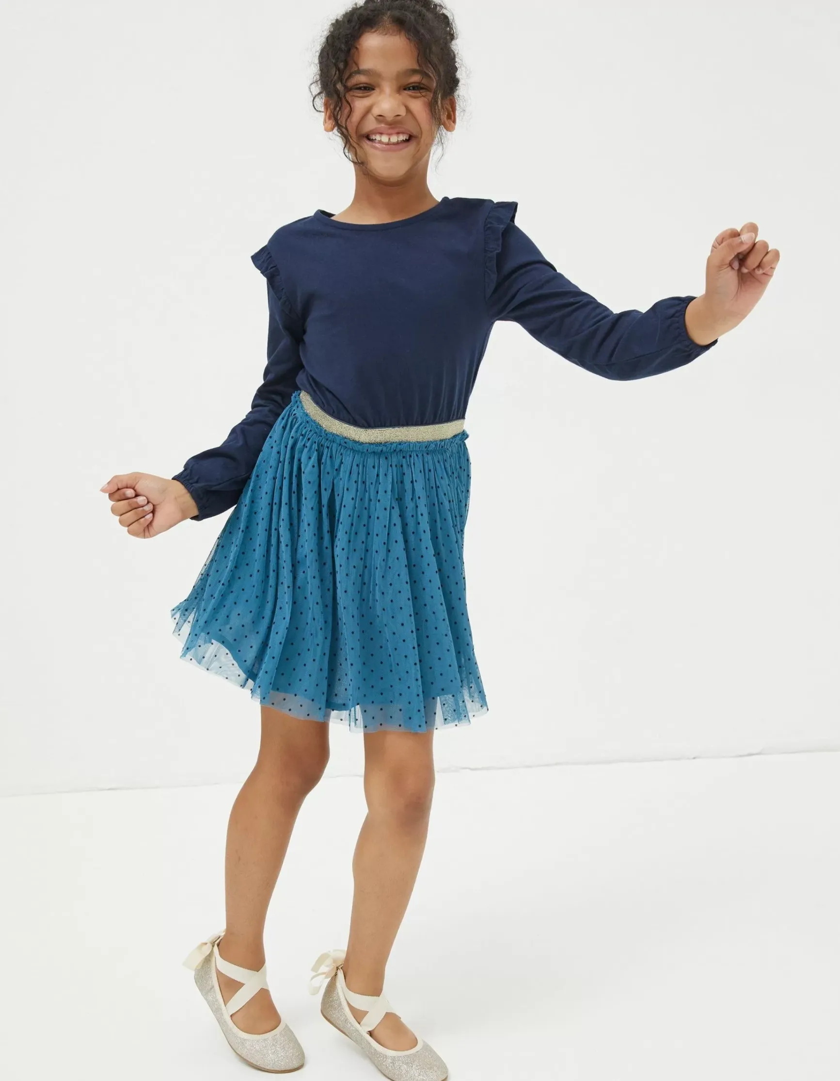 FatFace Millie Tulle Spot Dress|Girls View All