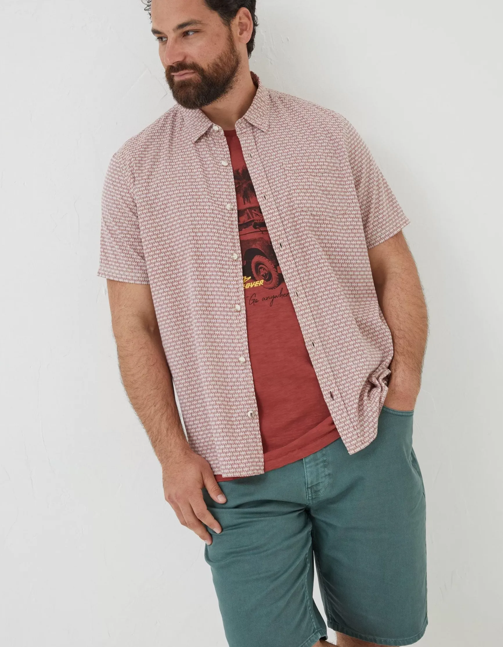 FatFace Mini Geo Print Shirt|Men Shirts