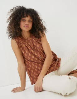 FatFace Morgan Woodblock Cami Top|Women Shirts & Blouses