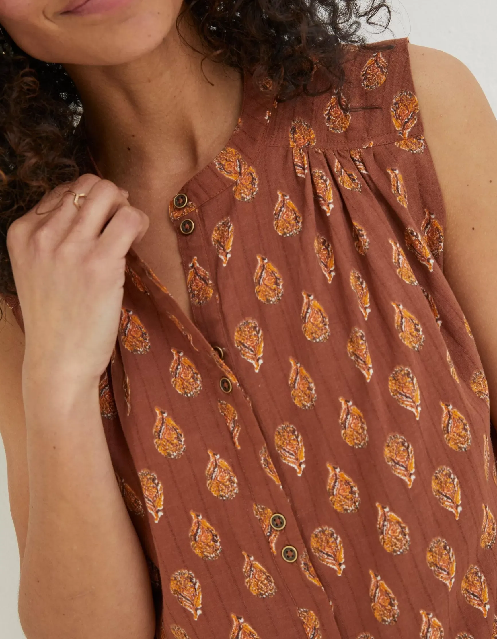 FatFace Morgan Woodblock Cami Top|Women Shirts & Blouses