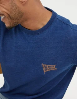 FatFace Mountain Indigo T-Shirt|Men T-Shirts