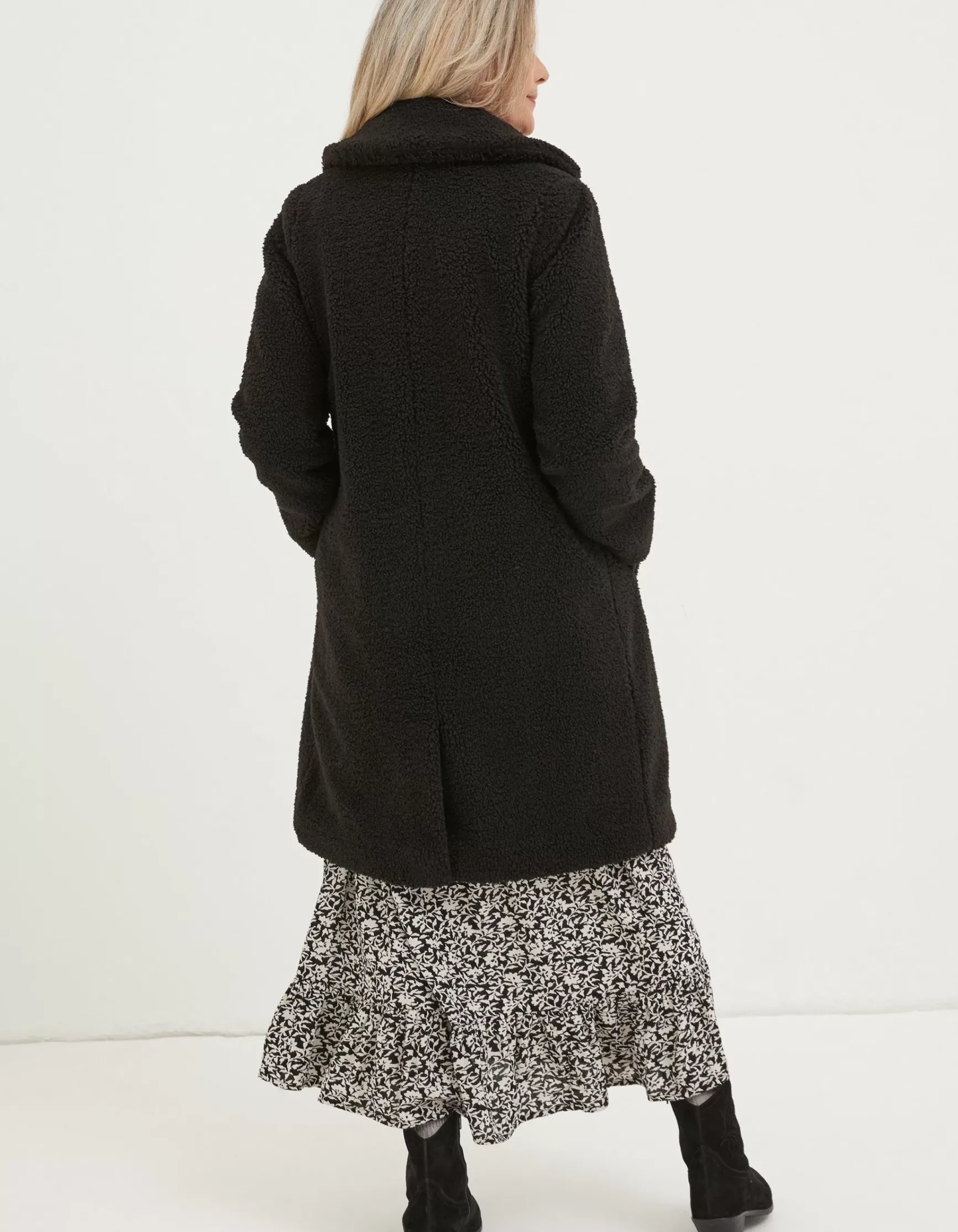 FatFace Mylah Teddy Longline Coat|Women Coats & Jackets