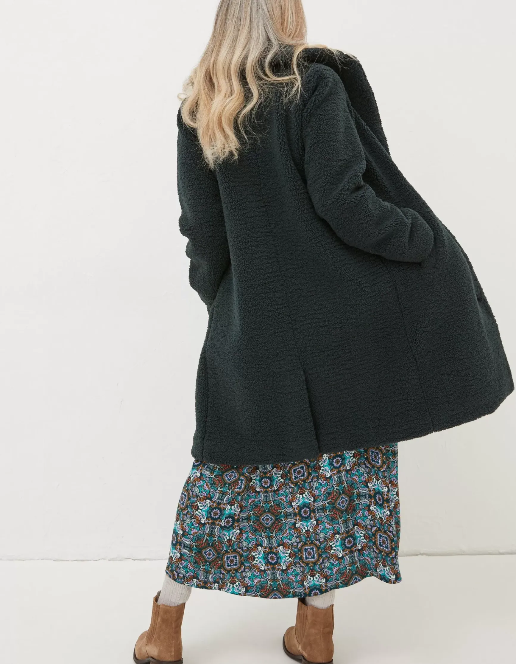 FatFace Mylah Teddy Longline Coat|Women Coats & Jackets
