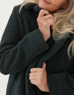FatFace Mylah Teddy Longline Coat|Women Coats & Jackets