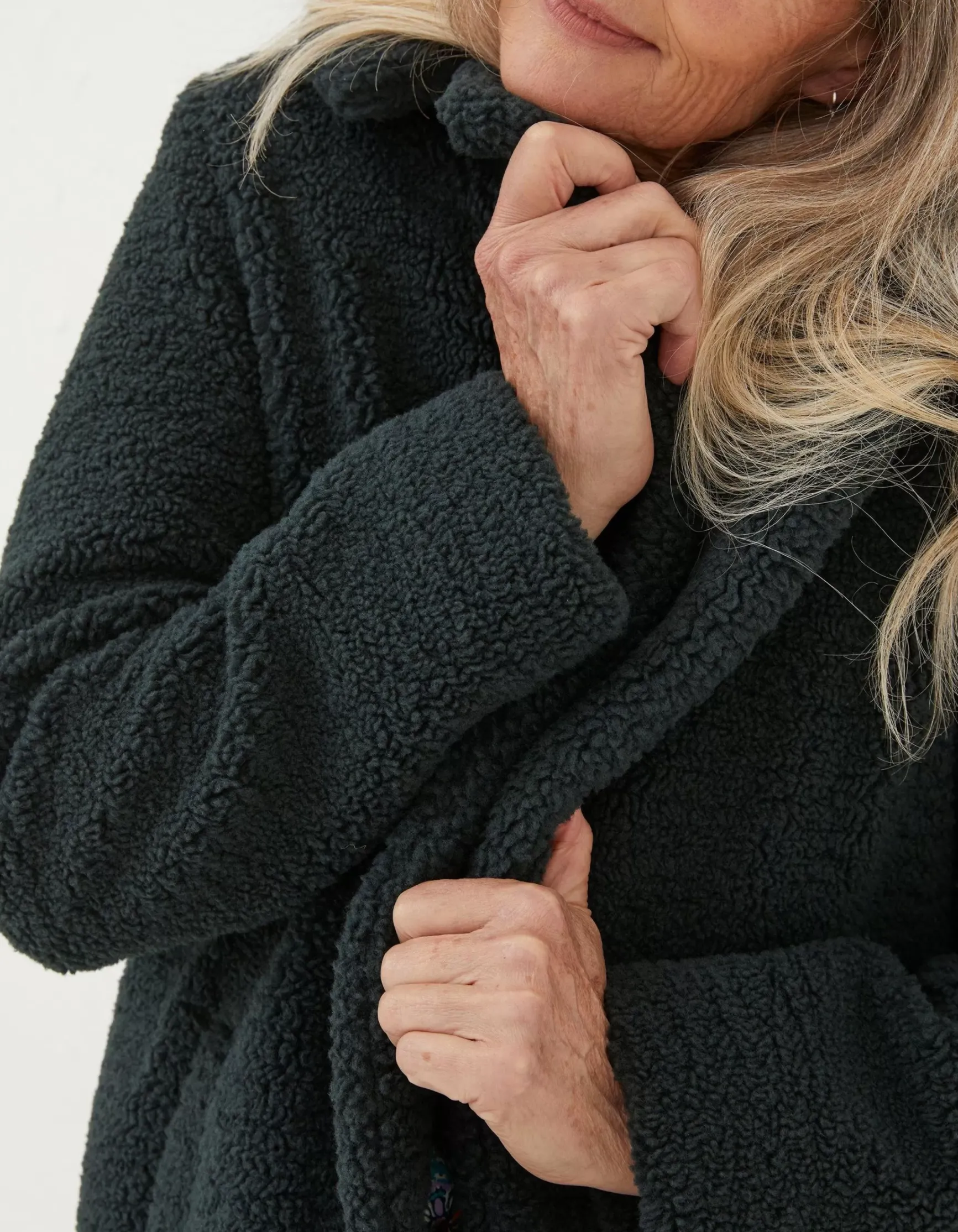 FatFace Mylah Teddy Longline Coat|Women Coats & Jackets