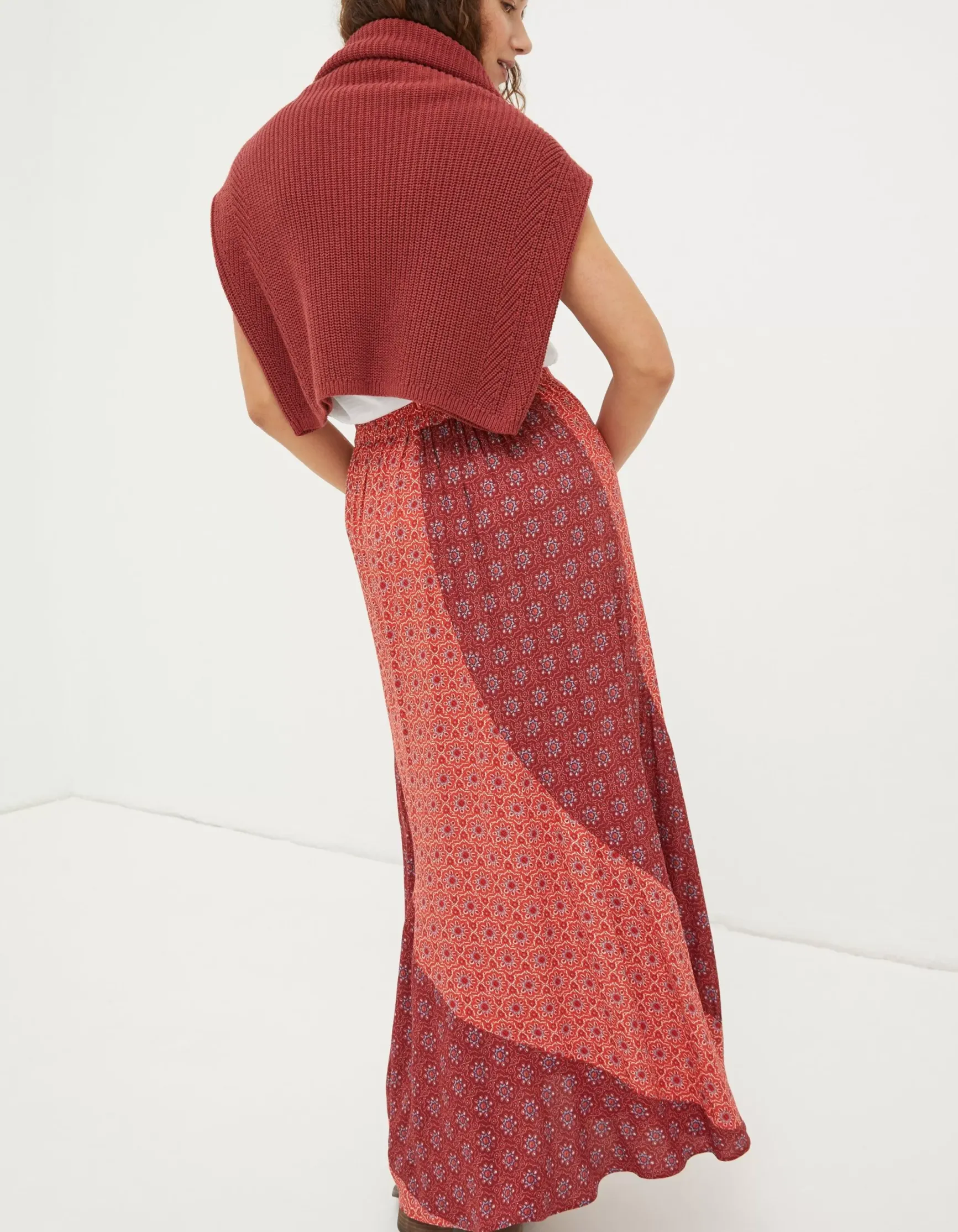 FatFace Naomi Craft Geo Midi Skirt|Women Skirts