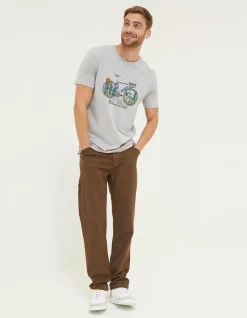 FatFace National Forest Painted Bike T-Shirt|Men T-Shirts
