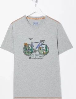 FatFace National Forest Painted Bike T-Shirt|Men T-Shirts